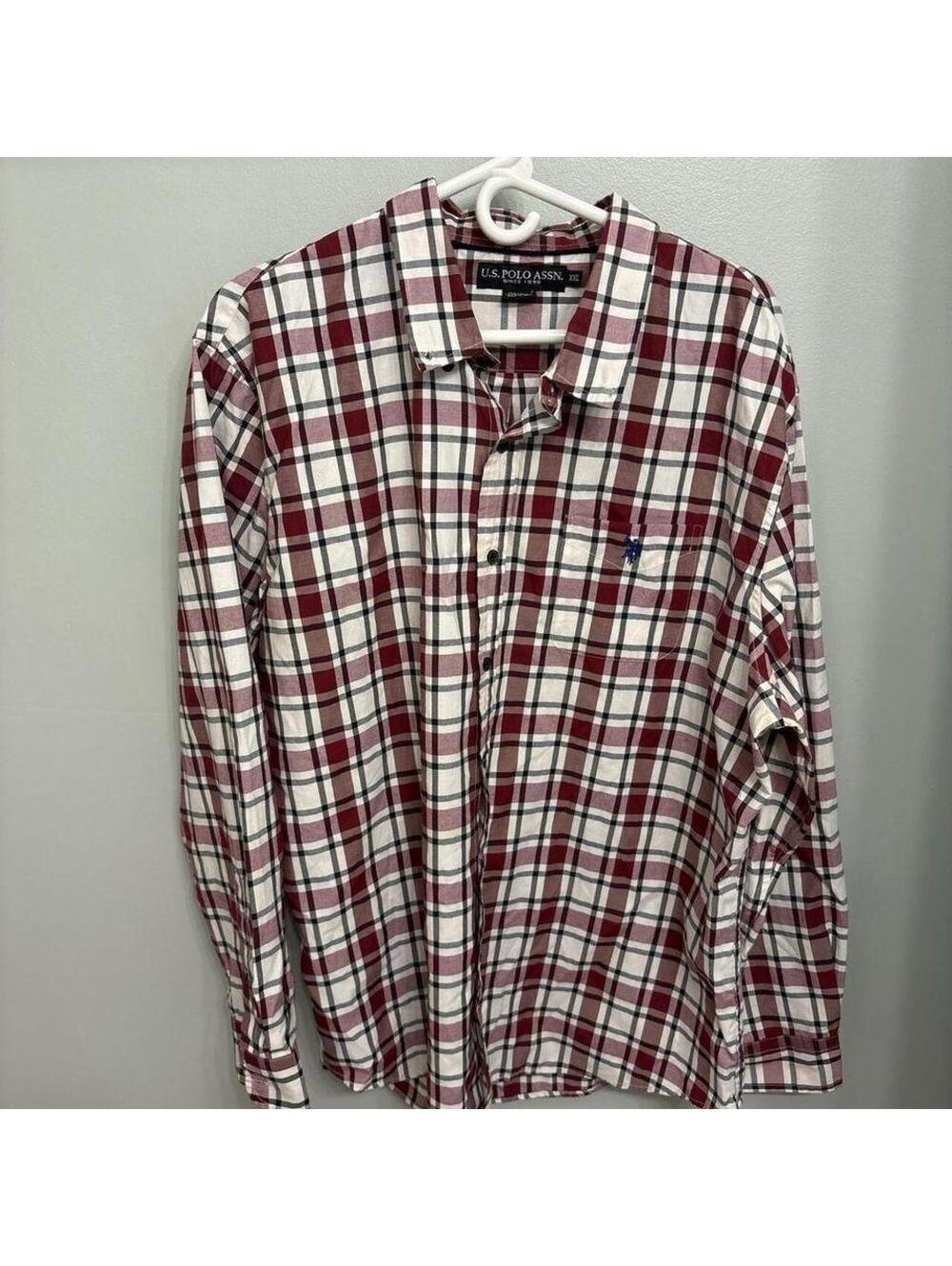 U.S. Polo Assn. Men's Blue and White Shirt